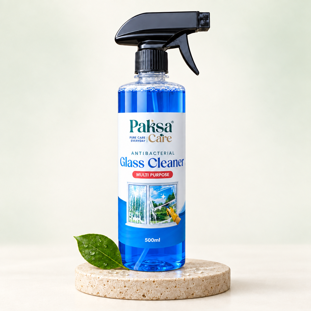 PaksaCare Antibacterial Glass Cleaner 500ml PaksaCare Antibacterial Glass Cleaner Multi Purpose 500ml spray bottle