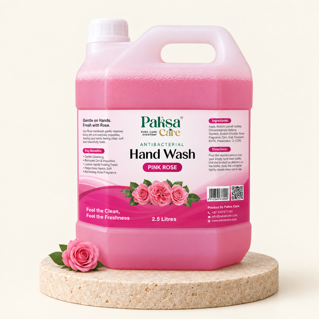 PaksaCare Antibacterial Hand Wash Pink Rose 2.5 Litres PaksaCare Antibacterial Hand Wash Pink Rose 2.5 litre refill can