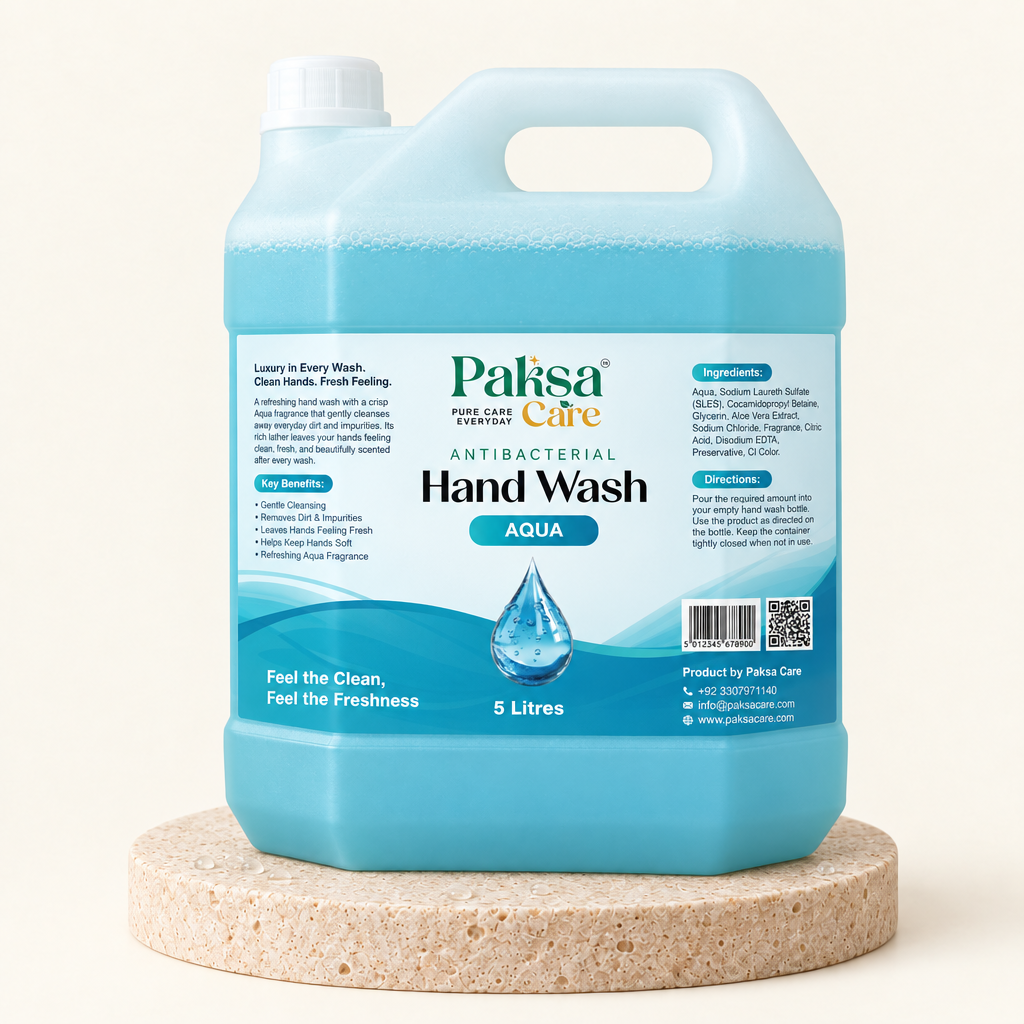 PaksaCare Antibacterial Hand Wash Aqua 5 Litres PaksaCare Antibacterial Hand Wash Aqua 5 litre refill can