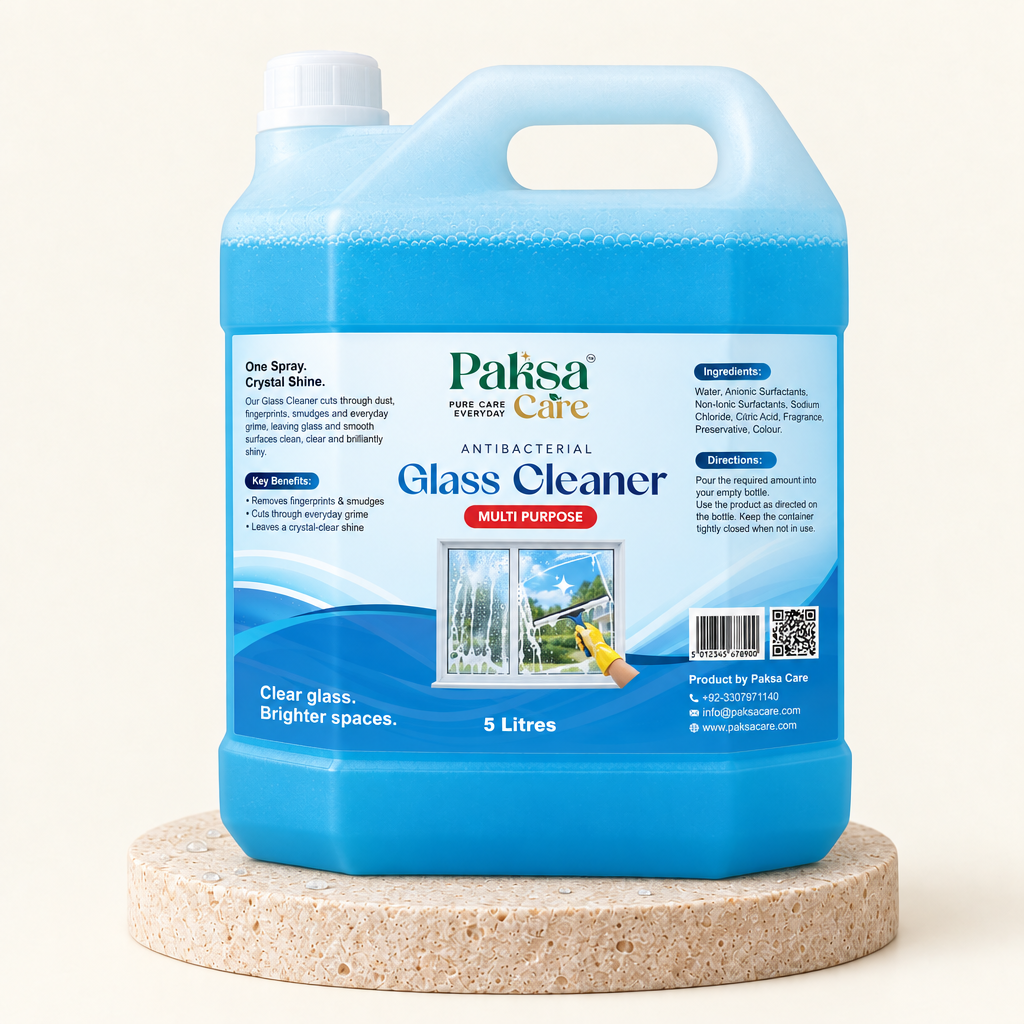 PaksaCare Antibacterial Glass Cleaner 5 Litres PaksaCare Antibacterial Glass Cleaner Multi Purpose 5 litre can