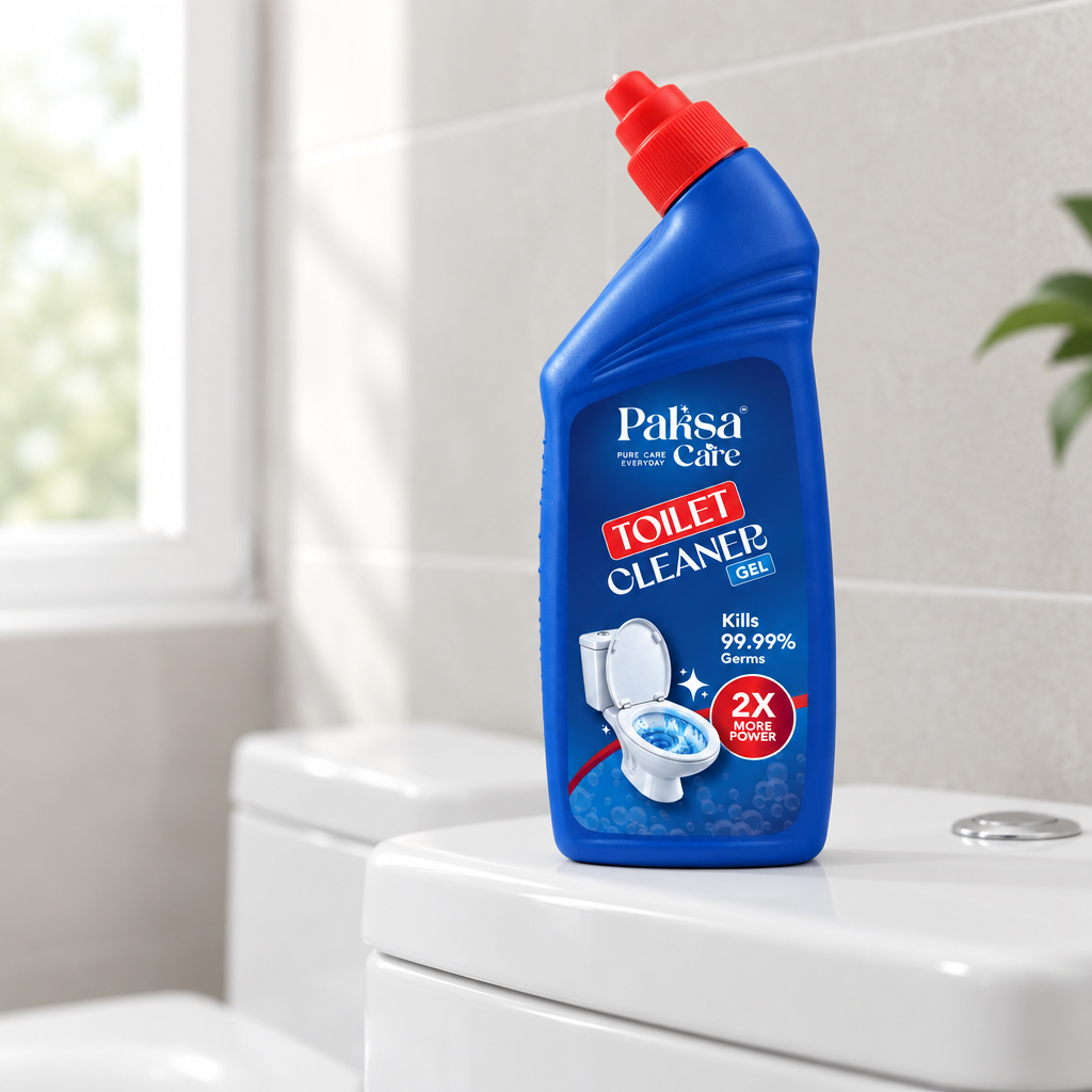 PaksaCare Toilet Cleaner Gel 500ml – bathroom PaksaCare Toilet Cleaner Gel 500ml in a clean bathroom