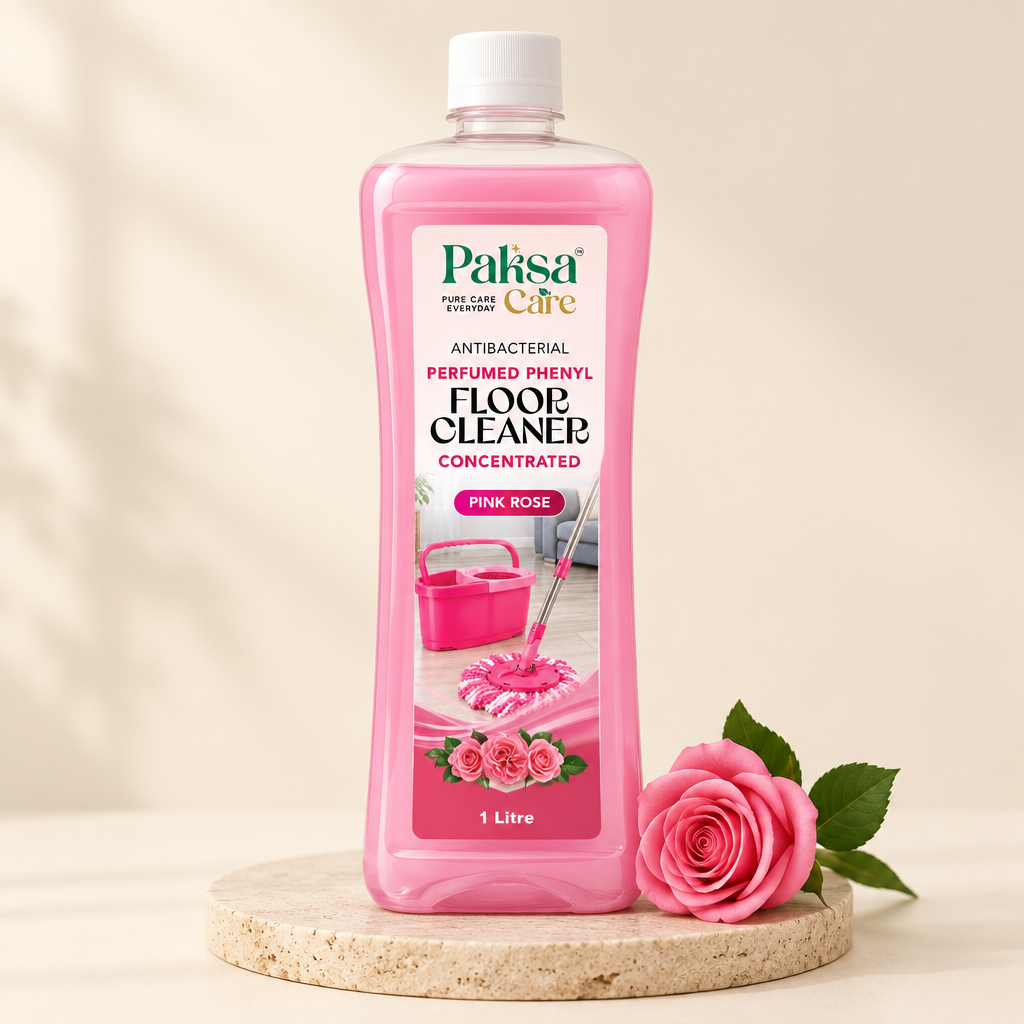 PaksaCare Perfumed Phenyl Floor Cleaner Pink Rose 1 Litre